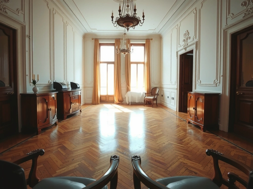 Intérieur parisien lumineux et propre