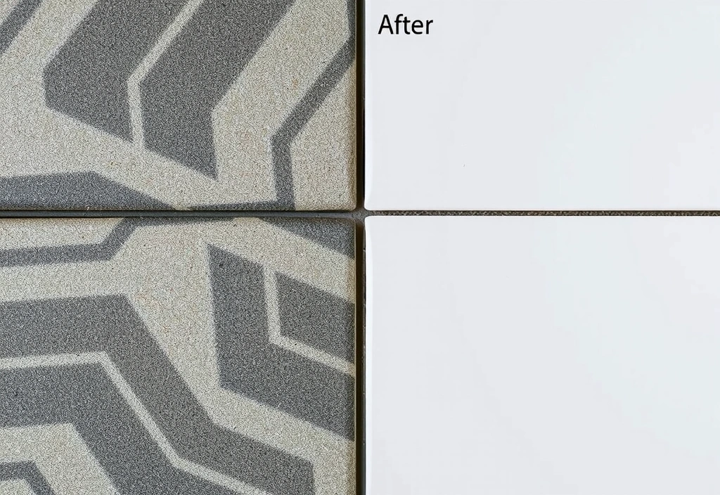 Détail joint de carrelage avant/après